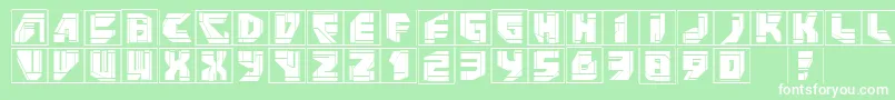Neopanframes-fontti – valkoiset fontit vihreällä taustalla