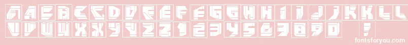 Neopanframes-fontti – valkoiset fontit vaaleanpunaisella taustalla