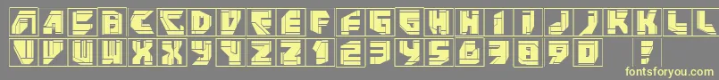 Neopanframes-fontti – keltaiset fontit harmaalla taustalla