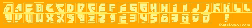 Шрифт Neopanframes – жёлтые шрифты на оранжевом фоне