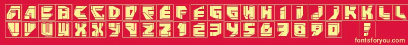 Neopanframes Font – Yellow Fonts on Red Background