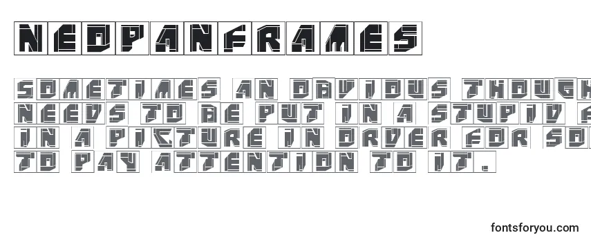 Шрифт Neopanframes