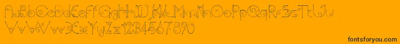 Chempaka Font – Black Fonts on Orange Background