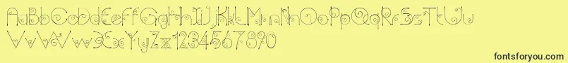 Chempaka Font – Black Fonts on Yellow Background