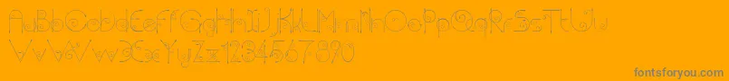 Chempaka Font – Gray Fonts on Orange Background