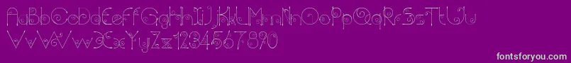 Chempaka Font – Green Fonts on Purple Background