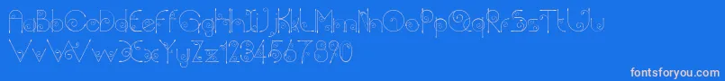 Chempaka Font – Pink Fonts on Blue Background