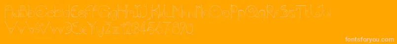 Chempaka Font – Pink Fonts on Orange Background