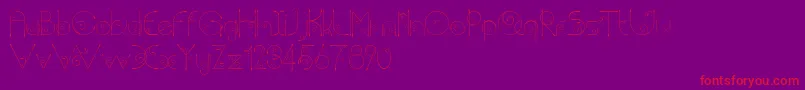 Chempaka Font – Red Fonts on Purple Background