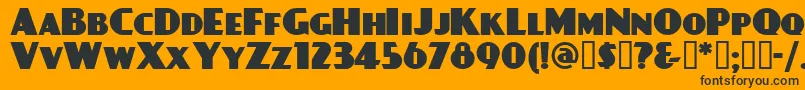 Dayposterblack Font – Black Fonts on Orange Background