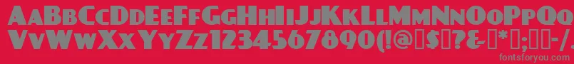 Dayposterblack Font – Gray Fonts on Red Background