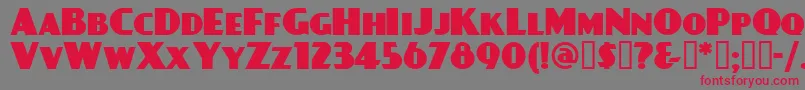 Dayposterblack Font – Red Fonts on Gray Background