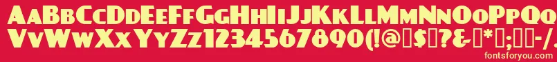 Dayposterblack Font – Yellow Fonts on Red Background