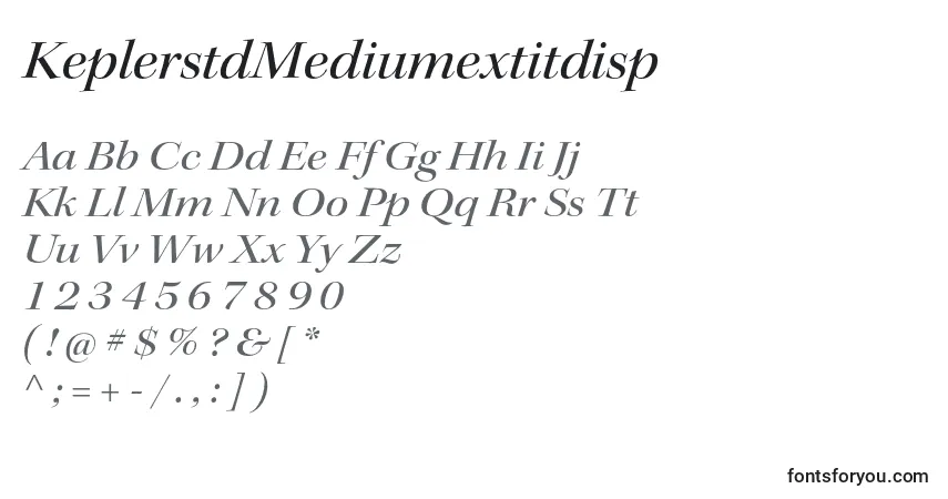 Fuente KeplerstdMediumextitdisp - alfabeto, números, caracteres especiales