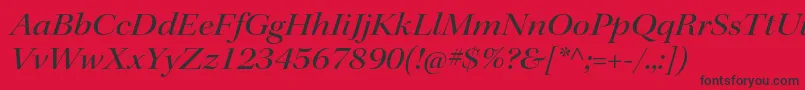 KeplerstdMediumextitdisp Font – Black Fonts on Red Background