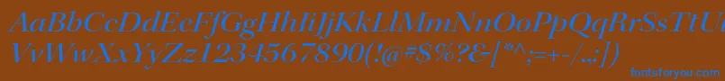 KeplerstdMediumextitdisp Font – Blue Fonts on Brown Background