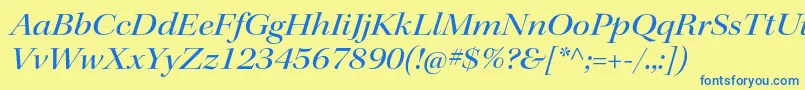 KeplerstdMediumextitdisp Font – Blue Fonts on Yellow Background
