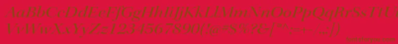 KeplerstdMediumextitdisp Font – Brown Fonts on Red Background
