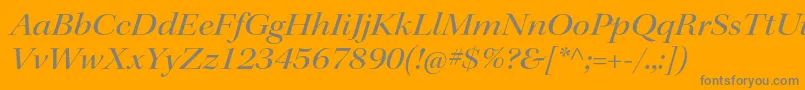 KeplerstdMediumextitdisp Font – Gray Fonts on Orange Background