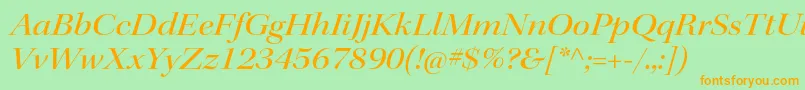 KeplerstdMediumextitdisp Font – Orange Fonts on Green Background