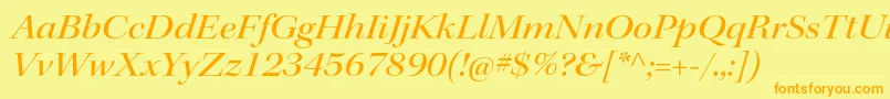 KeplerstdMediumextitdisp Font – Orange Fonts on Yellow Background