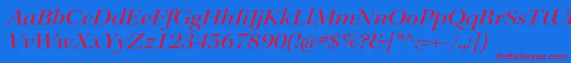 KeplerstdMediumextitdisp Font – Red Fonts on Blue Background