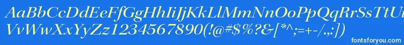 KeplerstdMediumextitdisp Font – Yellow Fonts on Blue Background