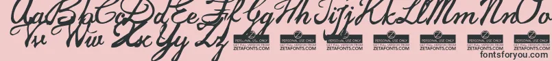 JamscriptTrial Font – Black Fonts on Pink Background