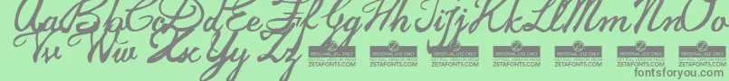 JamscriptTrial Font – Gray Fonts on Green Background
