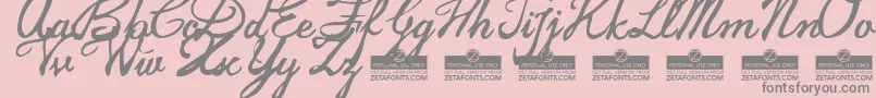 JamscriptTrial Font – Gray Fonts on Pink Background