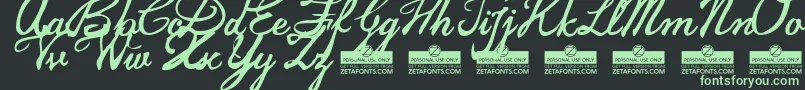 JamscriptTrial Font – Green Fonts on Black Background