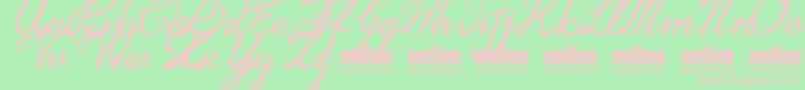 JamscriptTrial Font – Pink Fonts on Green Background