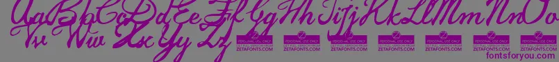 JamscriptTrial Font – Purple Fonts on Gray Background