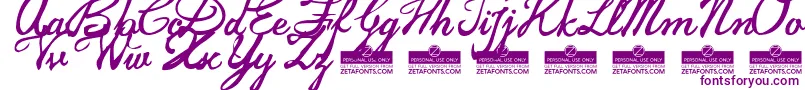 JamscriptTrial Font – Purple Fonts on White Background