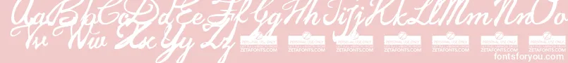 JamscriptTrial Font – White Fonts on Pink Background