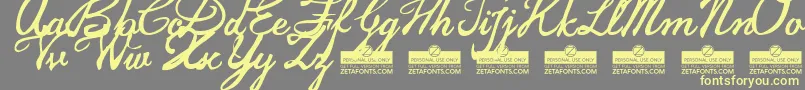 JamscriptTrial Font – Yellow Fonts on Gray Background