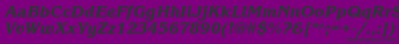 KorinnablackcttItalic Font – Black Fonts on Purple Background