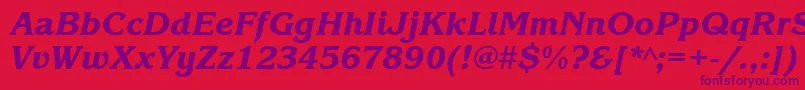 KorinnablackcttItalic Font – Purple Fonts on Red Background