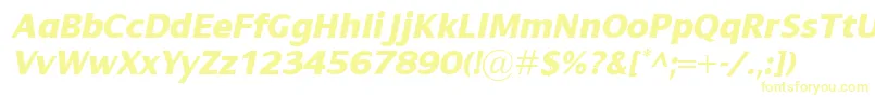 DialogXboldItalic Font – Yellow Fonts on White Background