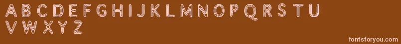 Assimilate Font – Pink Fonts on Brown Background