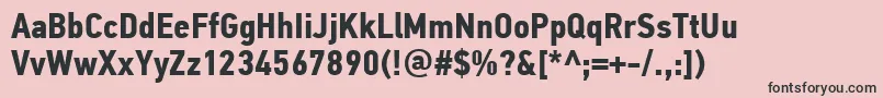 PfdintextcondproBold Font – Black Fonts on Pink Background