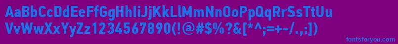 Weitere Informationen zur PfdintextcondproBold-Schriftart PfdintextcondproBold-Schriftart – Blaue Schriften auf violettem Hintergrund