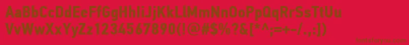 PfdintextcondproBold Font – Brown Fonts on Red Background
