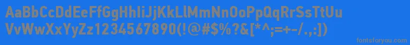 PfdintextcondproBold Font – Gray Fonts on Blue Background