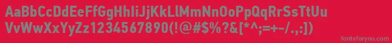 PfdintextcondproBold Font – Gray Fonts on Red Background