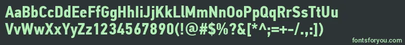 PfdintextcondproBold Font – Green Fonts on Black Background