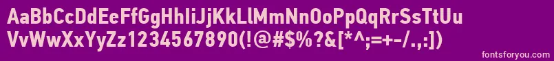 PfdintextcondproBold Font – Pink Fonts on Purple Background