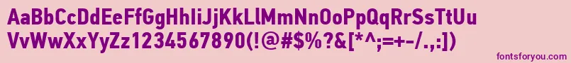 PfdintextcondproBold Font – Purple Fonts on Pink Background