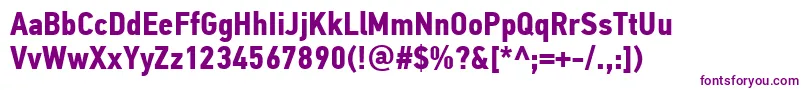 PfdintextcondproBold Font – Purple Fonts on White Background