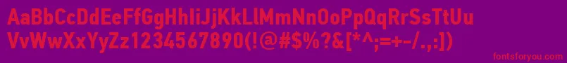 PfdintextcondproBold Font – Red Fonts on Purple Background